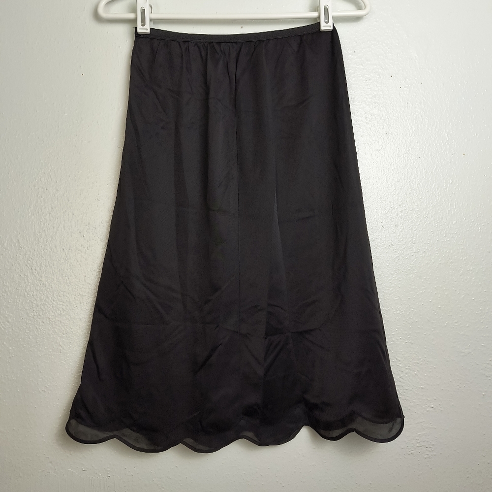 Vanity Fair Half Slip 24.5" Size Small Black Vintage